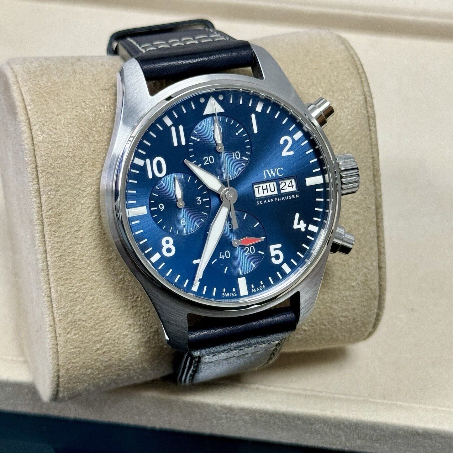 IWC Pilots Chronograph IW388101 Blue Dial. 2022 Full Set Box + Papers. 41mm