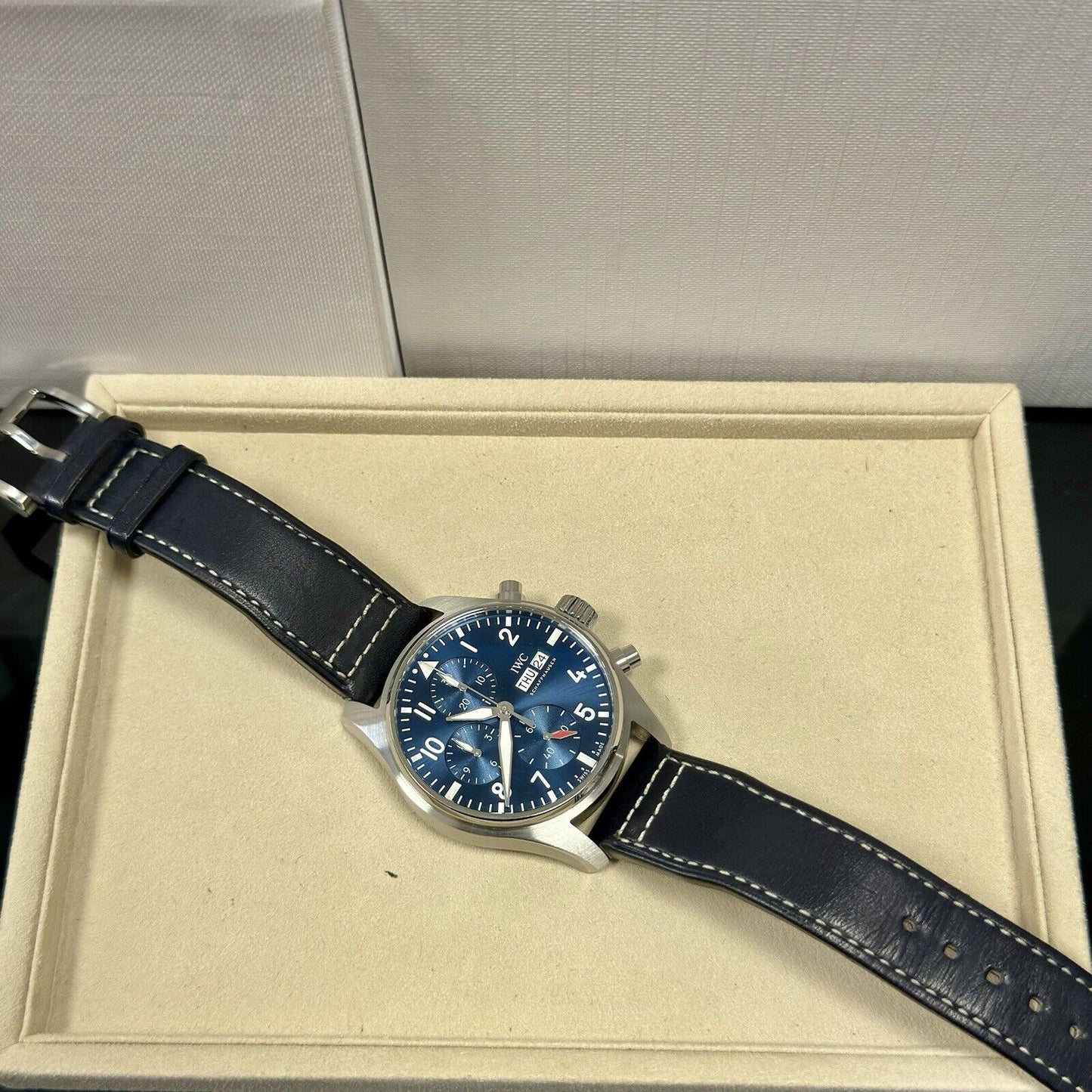 IWC Pilots Chronograph IW388101 Blue Dial. 2022 Full Set Box + Papers. 41mm