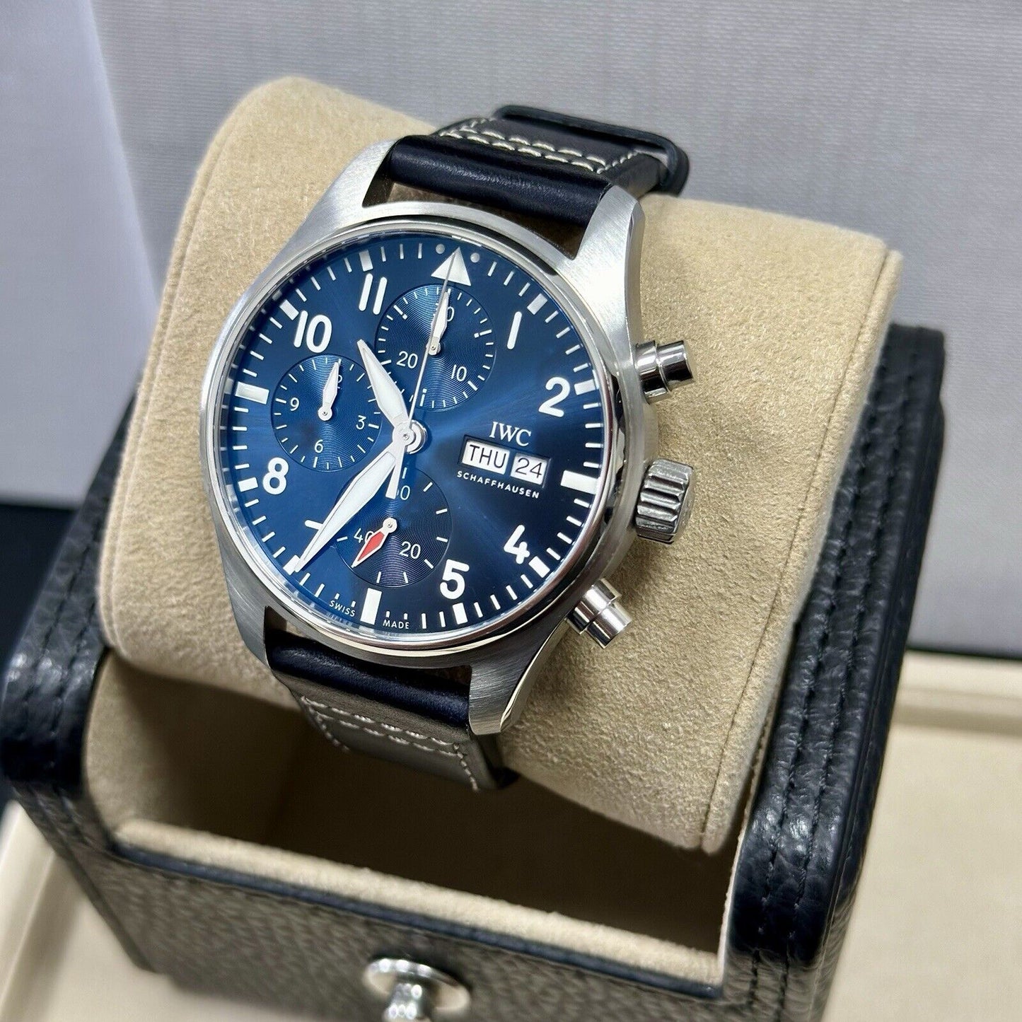 IWC Pilots Chronograph IW388101 Blue Dial. 2022 Full Set Box + Papers. 41mm