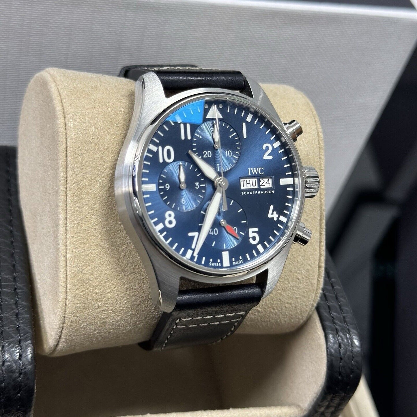 IWC Pilots Chronograph IW388101 Blue Dial. 2022 Full Set Box + Papers. 41mm