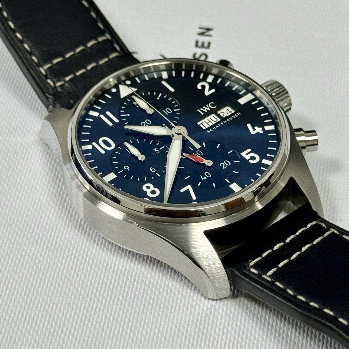 IWC Pilots Chronograph IW388101 Blue Dial. 2022 Full Set Box + Papers. 41mm