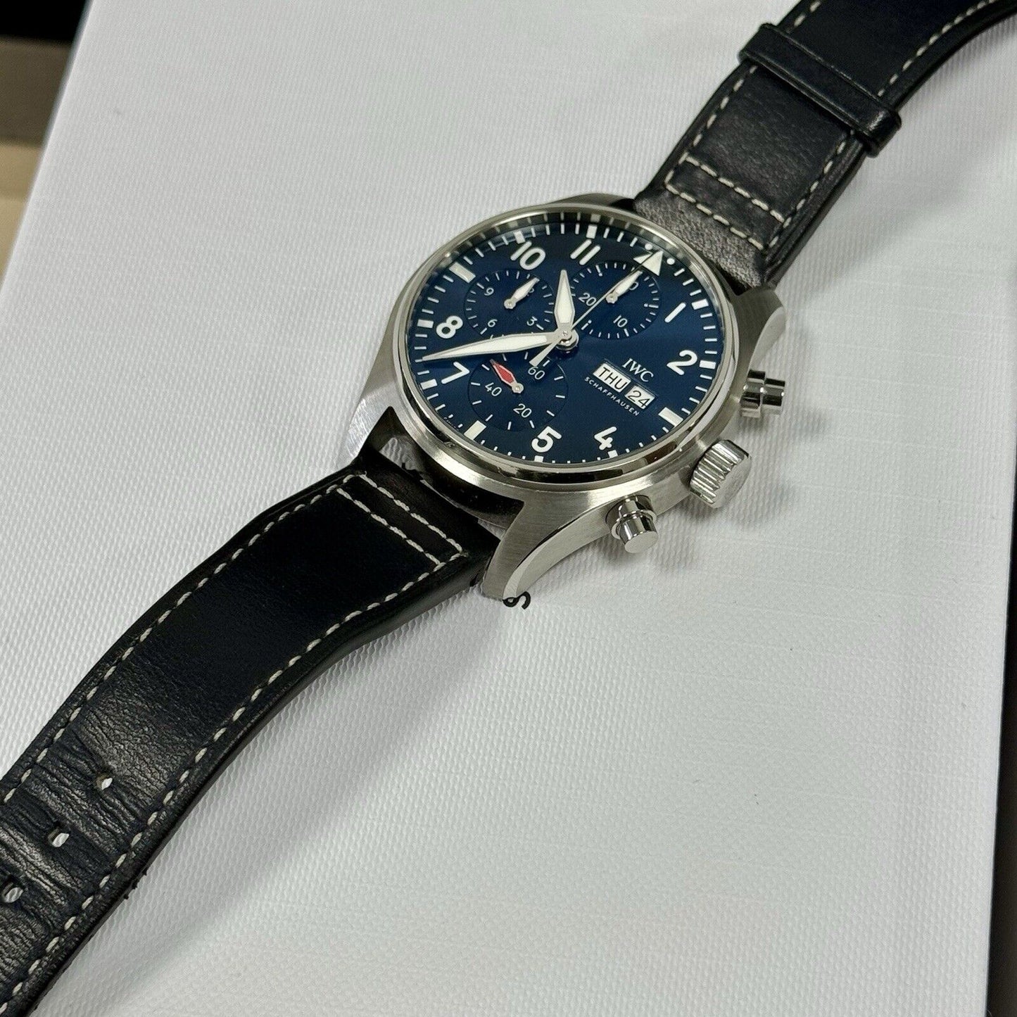 IWC Pilots Chronograph IW388101 Blue Dial. 2022 Full Set Box + Papers. 41mm