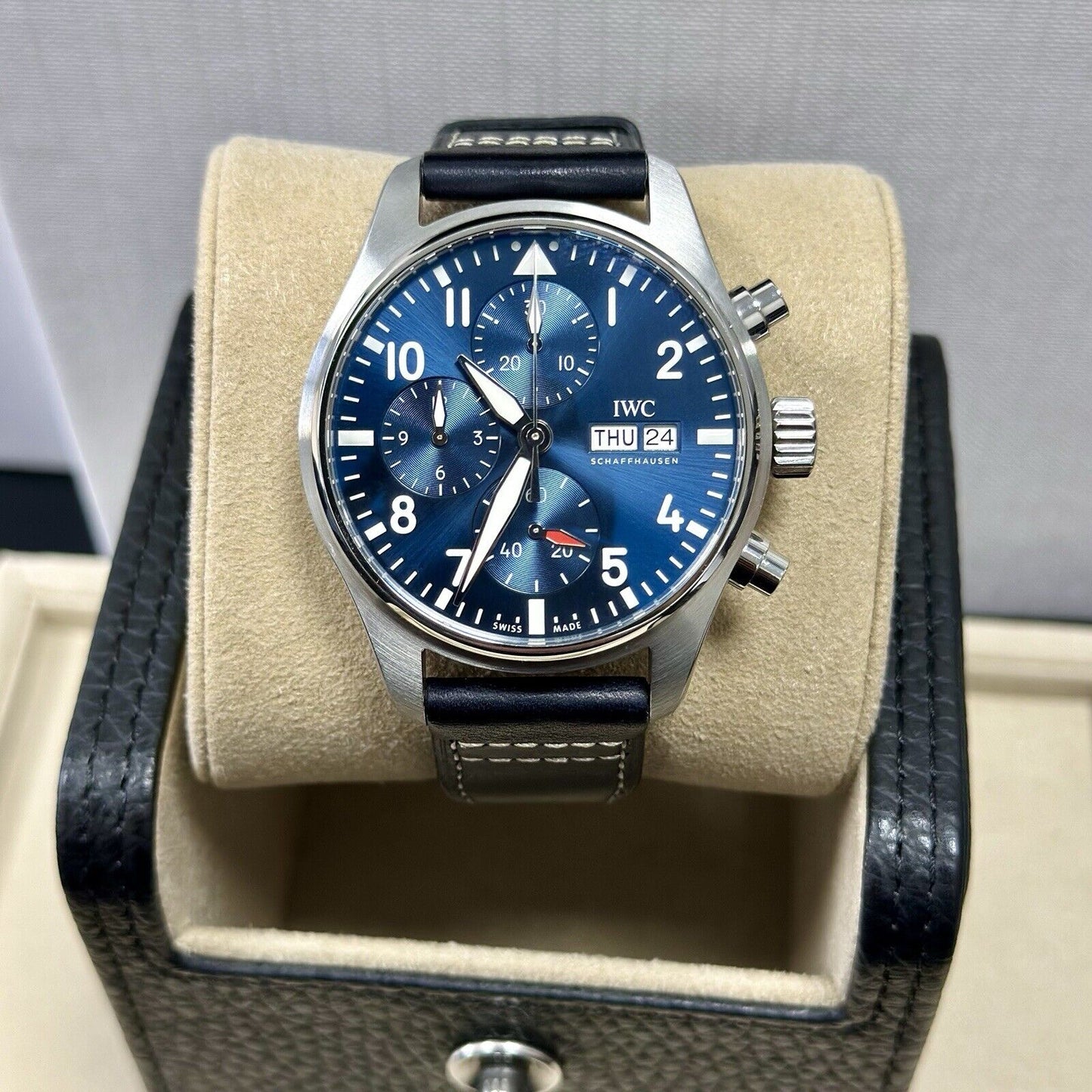 IWC Pilots Chronograph IW388101 Blue Dial. 2022 Full Set Box + Papers. 41mm