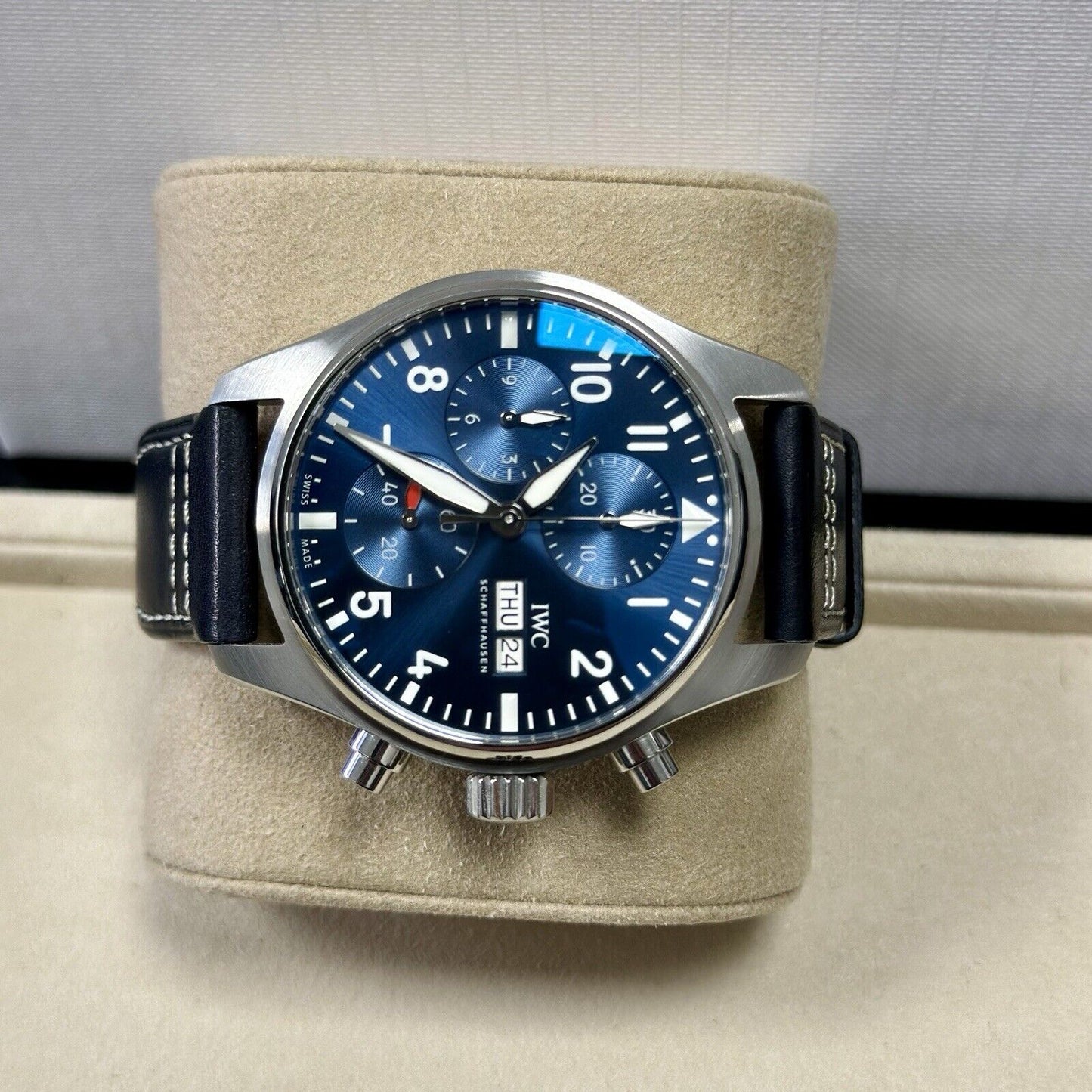 IWC Pilots Chronograph IW388101 Blue Dial. 2022 Full Set Box + Papers. 41mm