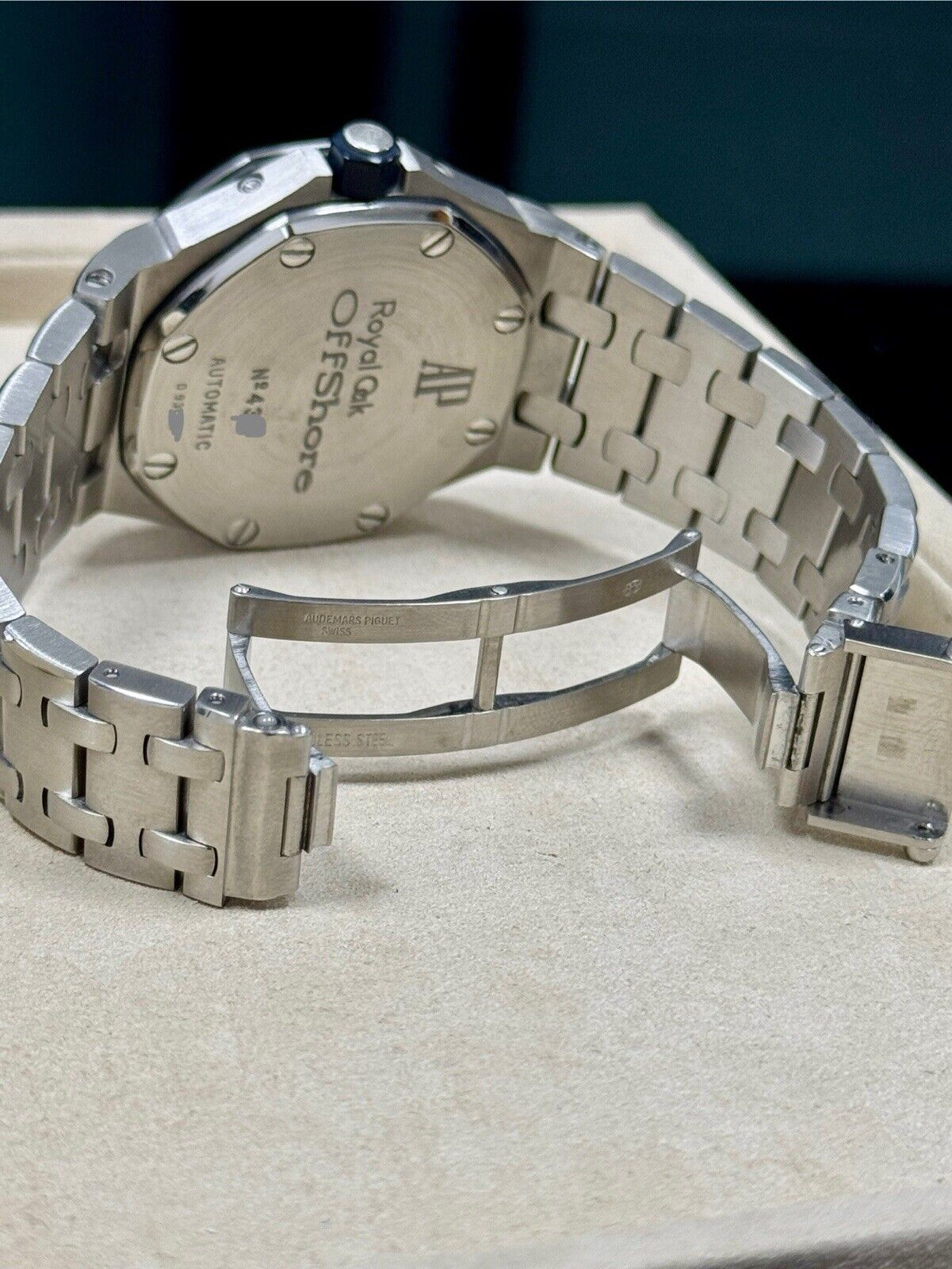 Audemars Piguet Offshore Triple Calendar 25807ST. 38mm Excellent Condition Rare