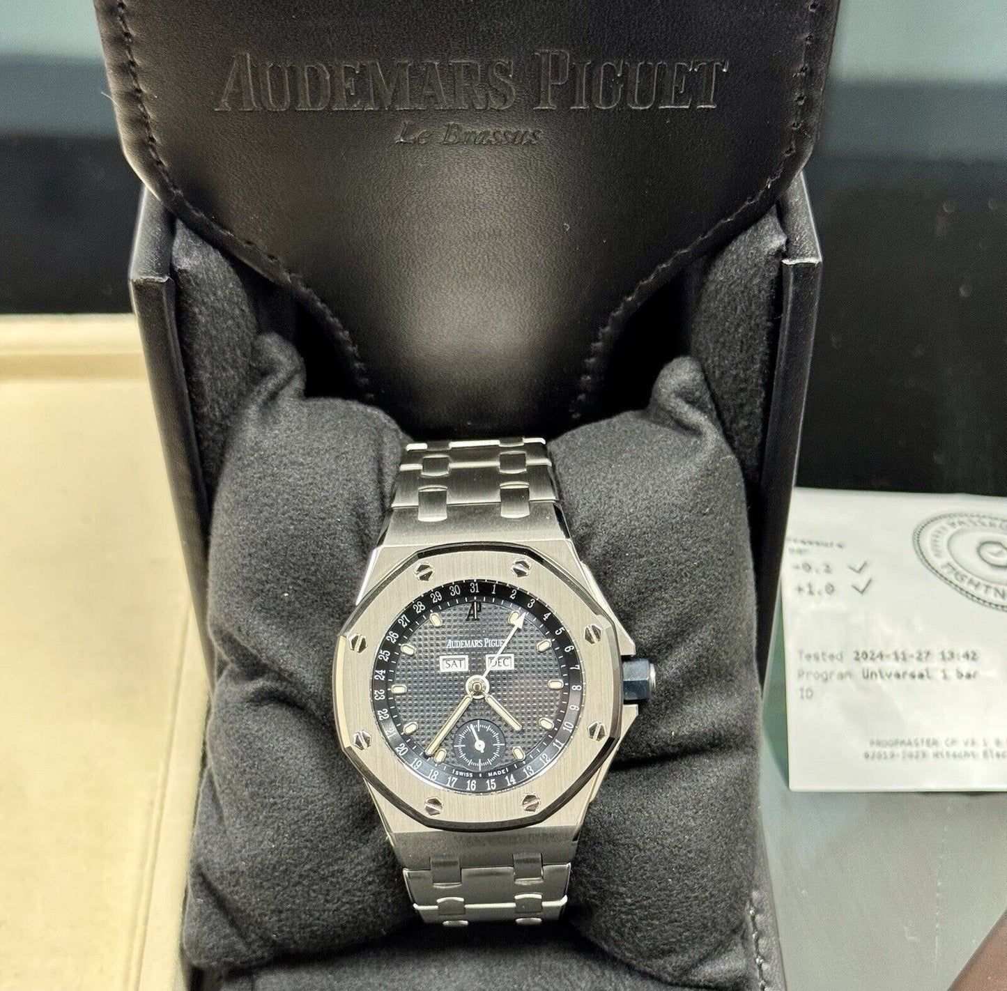 Audemars Piguet Offshore Triple Calendar 25807ST. 38mm Excellent Condition Rare