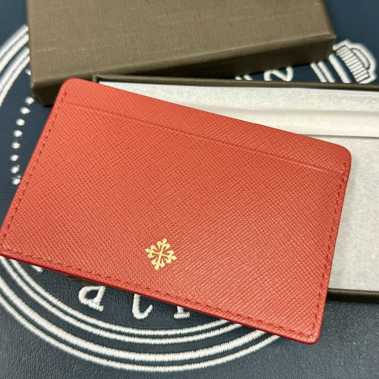 Patek Philippe Orange Wallet Cardholder Mens. VIP Gift Authentic