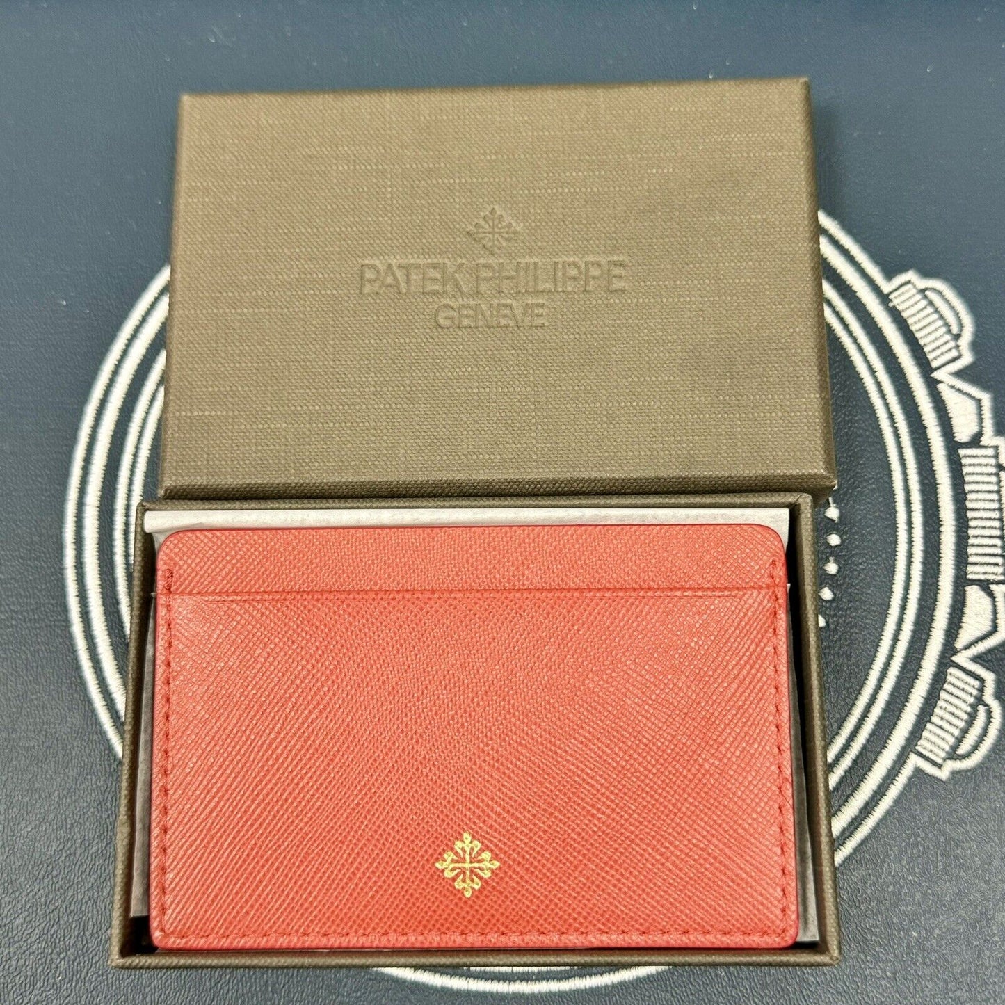 Patek Philippe Orange Wallet Cardholder Mens. VIP Gift Authentic