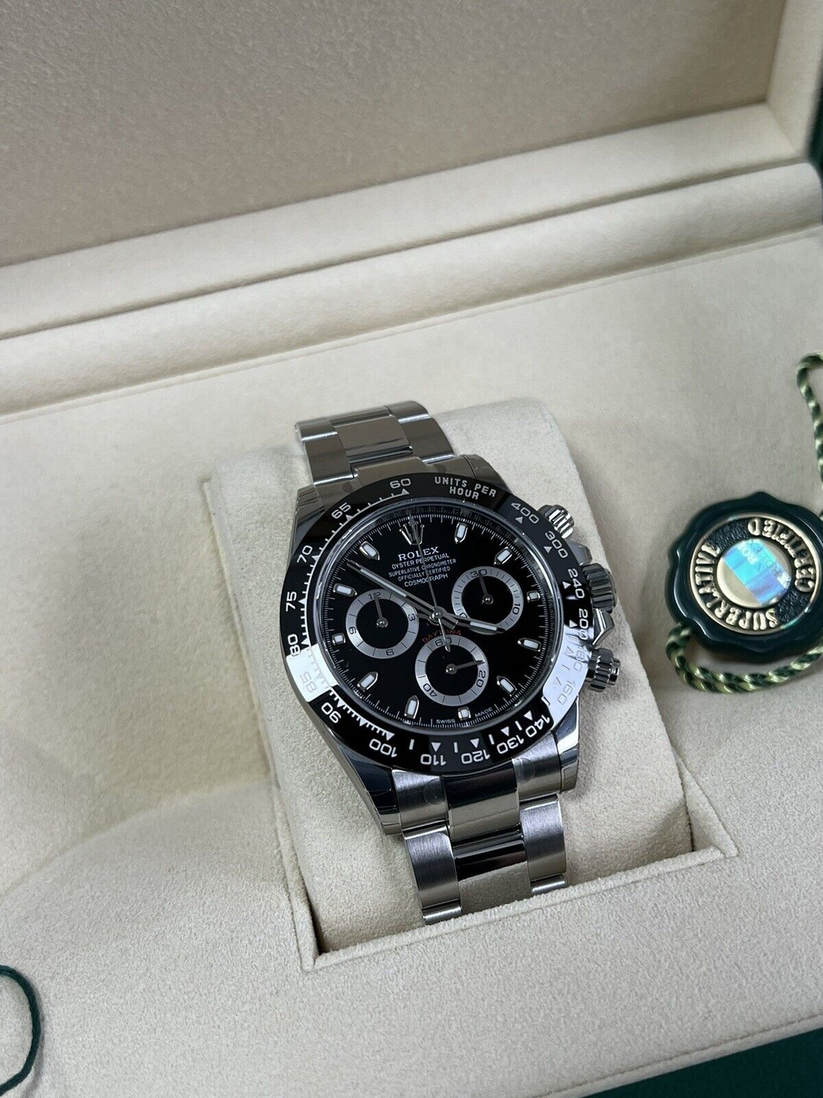 Rolex Cosmograph Daytona 116500LN Black Dial. 2022 Box Papers Brand New Stickers