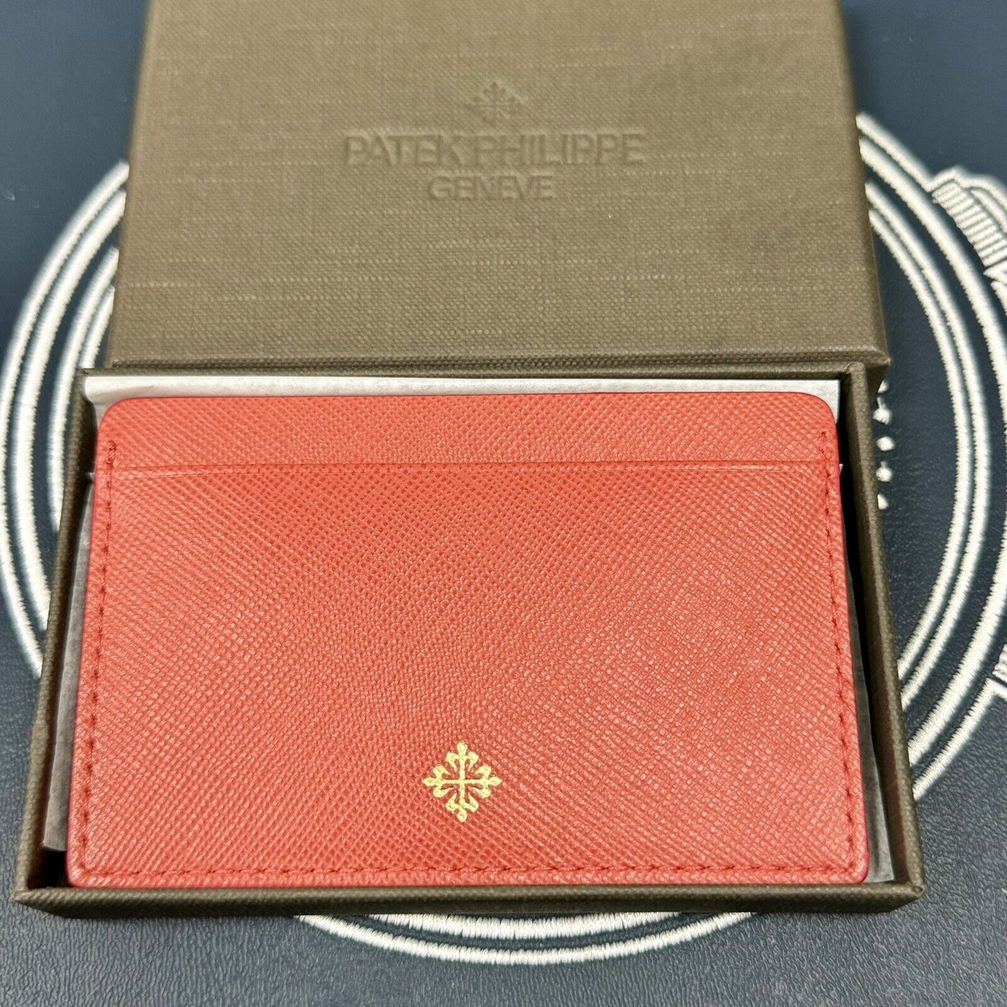 Patek Philippe Orange Wallet Cardholder Mens. VIP Gift Authentic