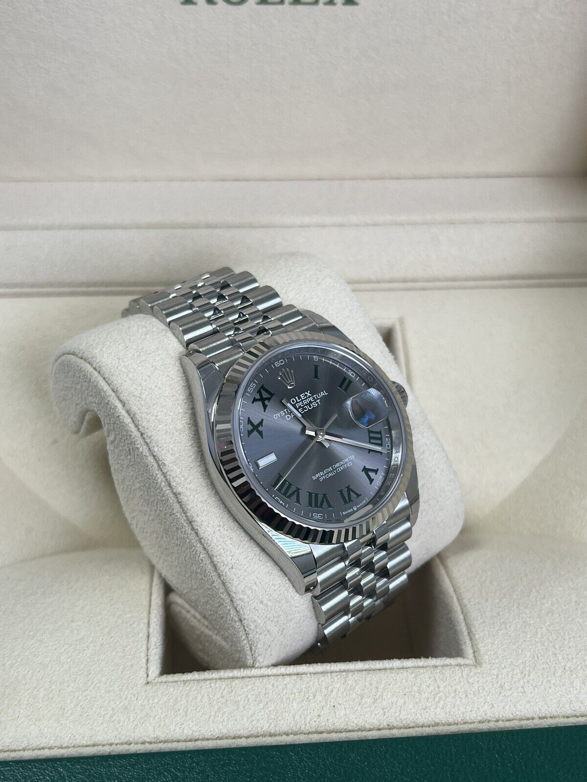 Rolex Datejust 36 Wimbledon - Jubilee / Fluted. 126234. Full Set 2023 Brand New