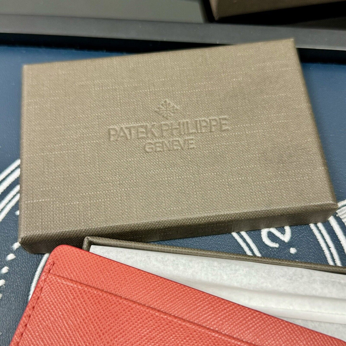 Patek Philippe Orange Wallet Cardholder Mens. VIP Gift Authentic