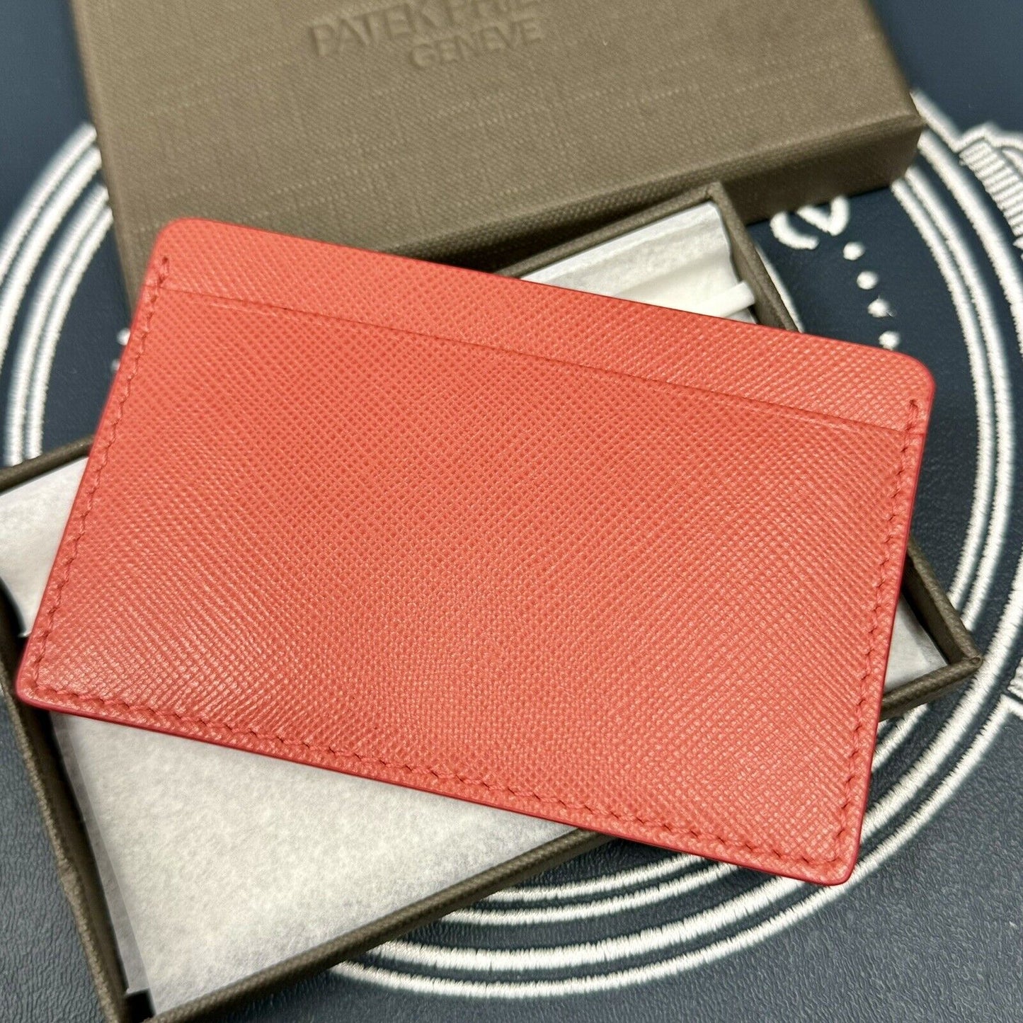 Patek Philippe Orange Wallet Cardholder Mens. VIP Gift Authentic