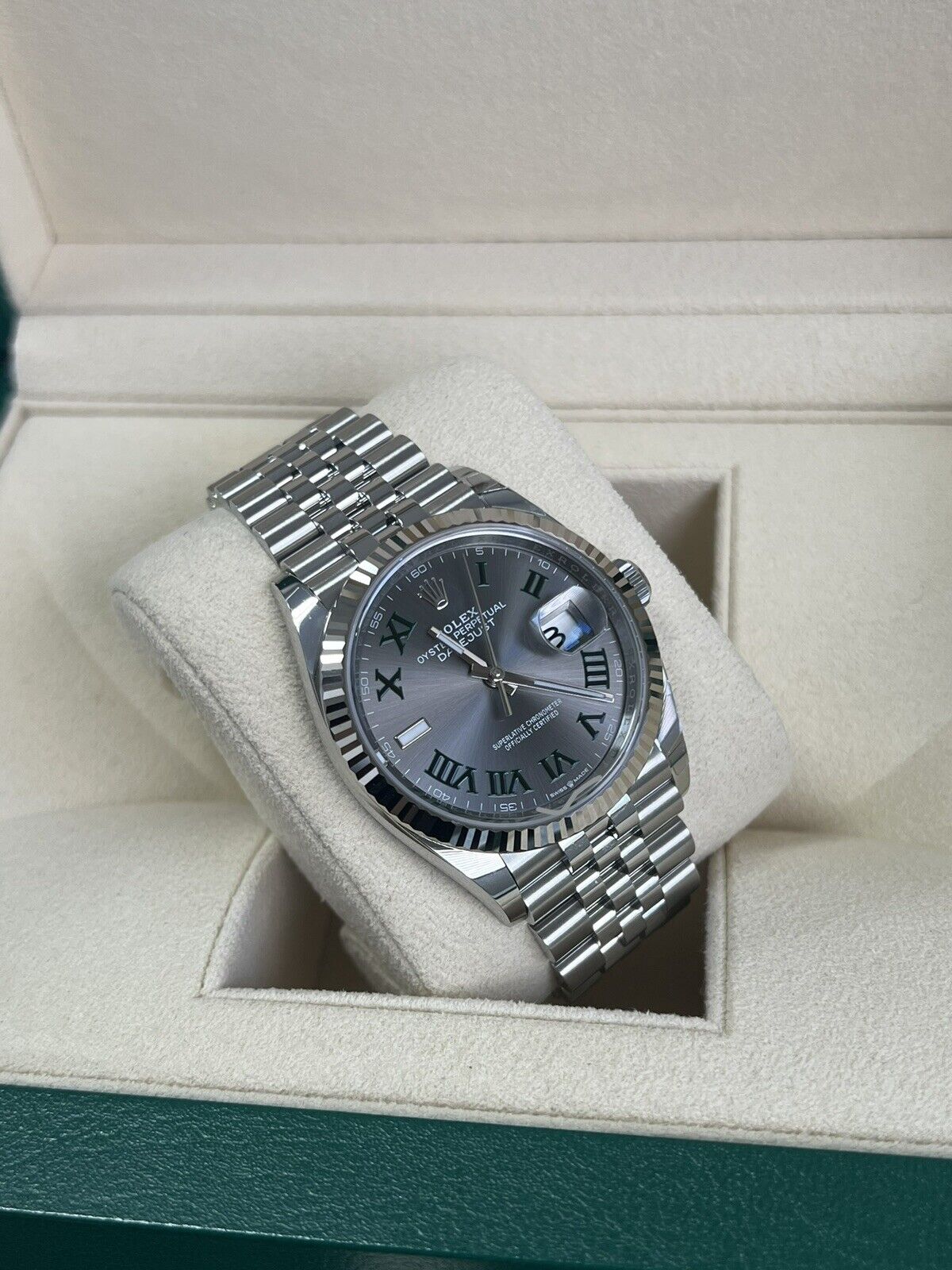 Rolex Datejust 36 Wimbledon - Jubilee / Fluted. 126234. Full Set 2023 Brand New