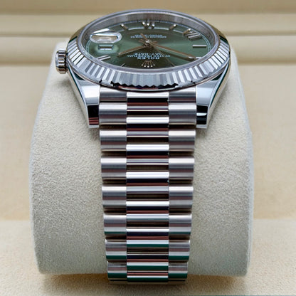 Rolex Day Date 40 Olive White Gold 228239 2025 Full Set