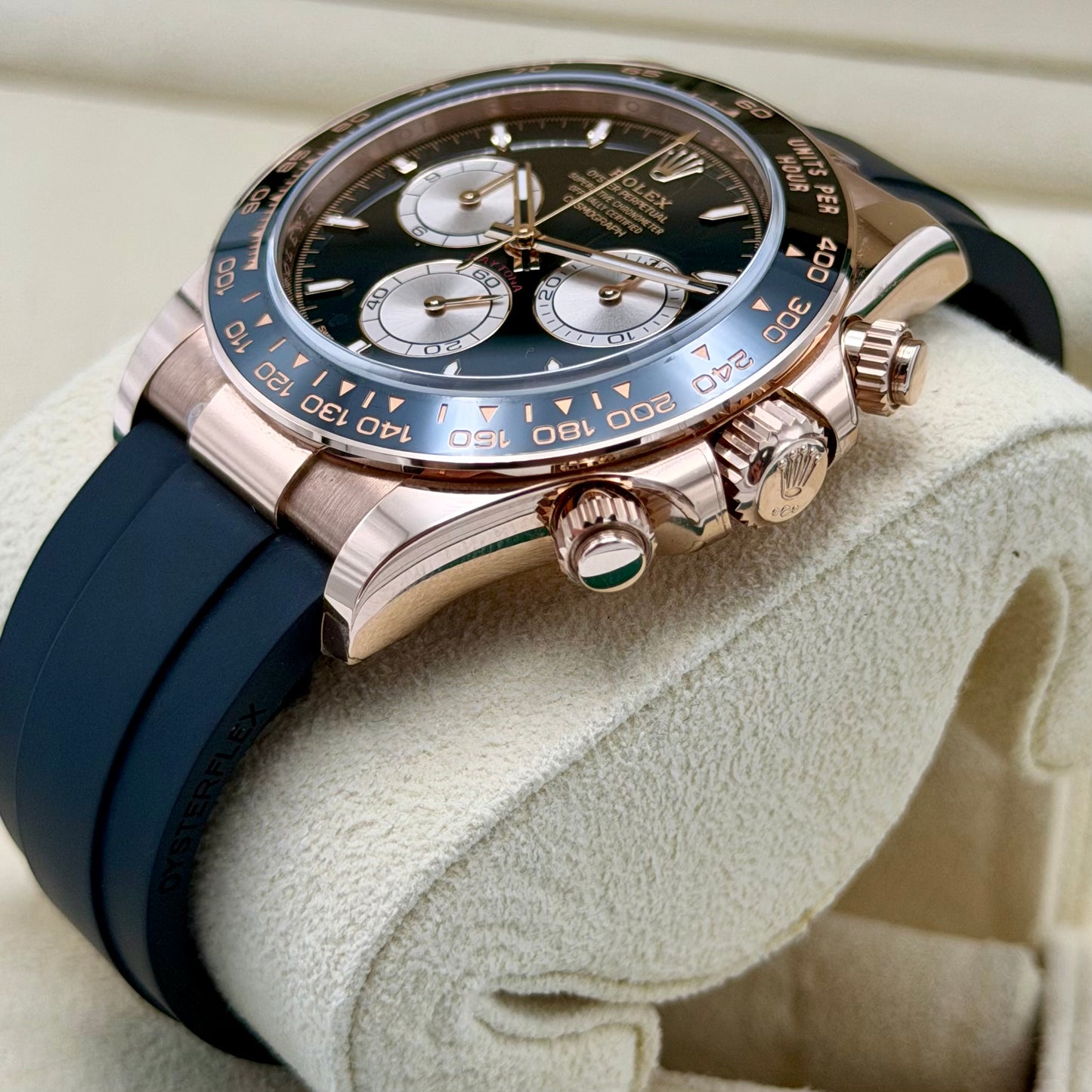 Rolex Daytona Oysterflex 126515LN. Rose Gold. 2024 Full Set