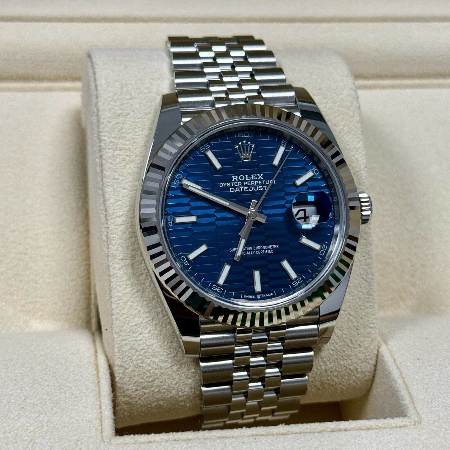 Rolex Datejust 41 126334 Rare Blue Motif Dial. Jubilee. 2024 Brand New Full Set