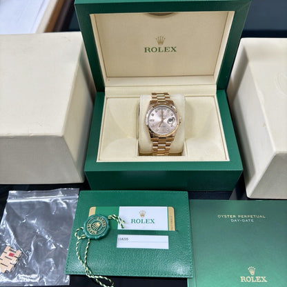 Rolex Day Date 36 Rose Gold. 118235 Diamond Dial. 2018 Full Stickers Box Papers