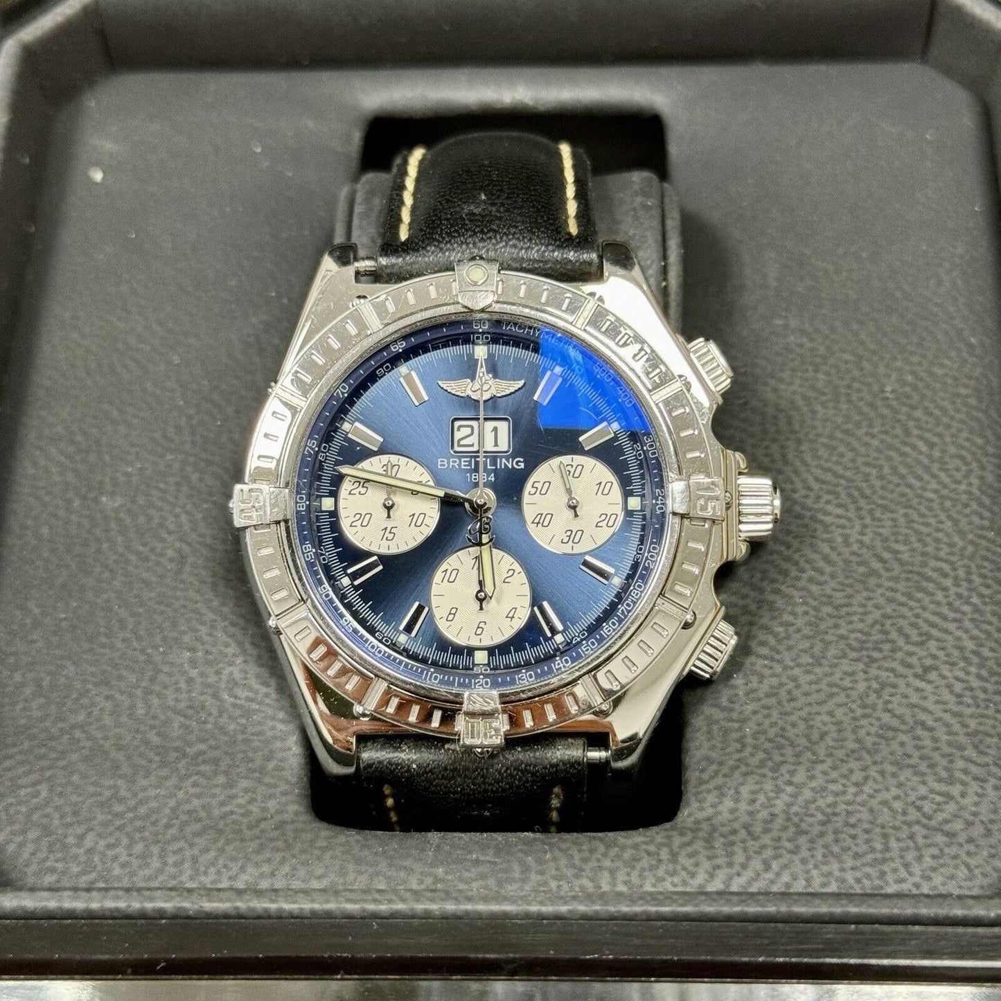 Breitling Crosswind Special A44355 44mm Blue Dial. 2006 Box & Papers