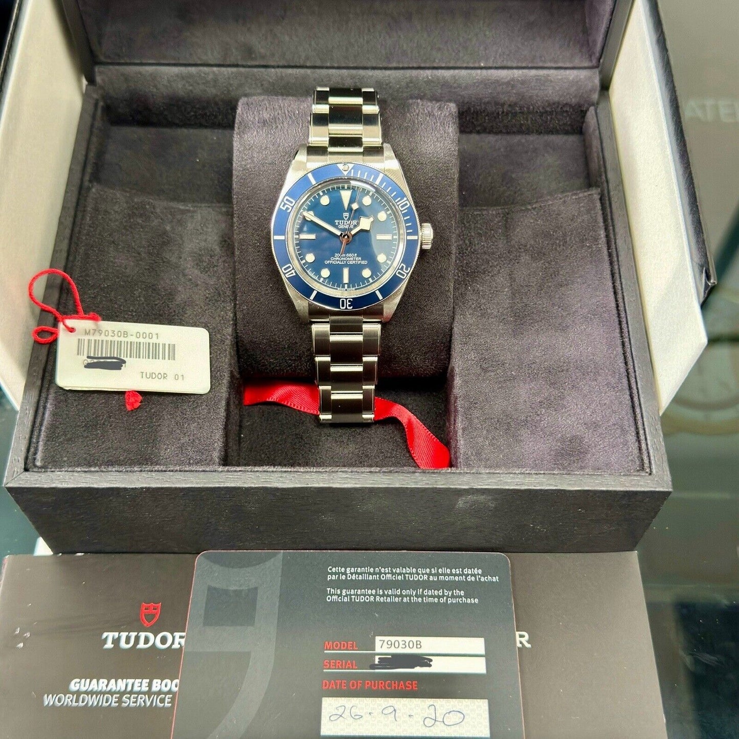 Tudor Men's Black Bay 58 39mm 79030B Blue Bezel. 2020 Full Stickers. RRP £3,450