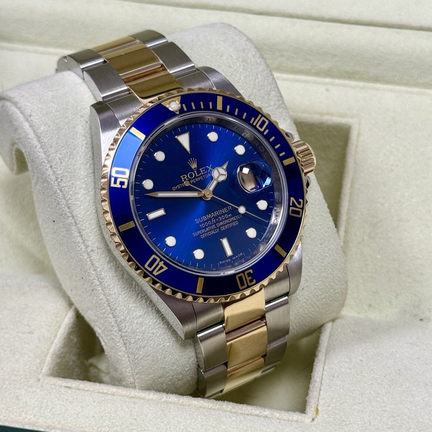 Rolex Submariner 16613LB Men's Watch Bluesy. 2008 Box + Papers, Immaculate