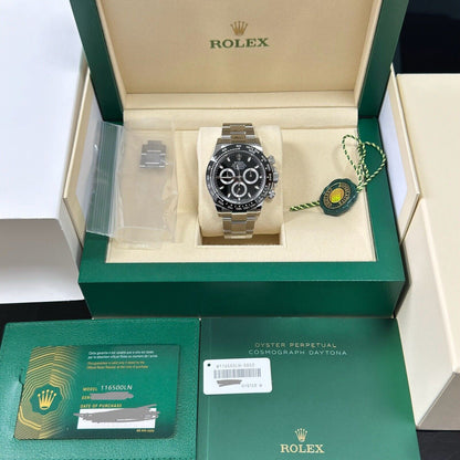 Rolex Cosmograph Daytona Men's Watch - 116500LN. Black Dial. 2022 Full Set