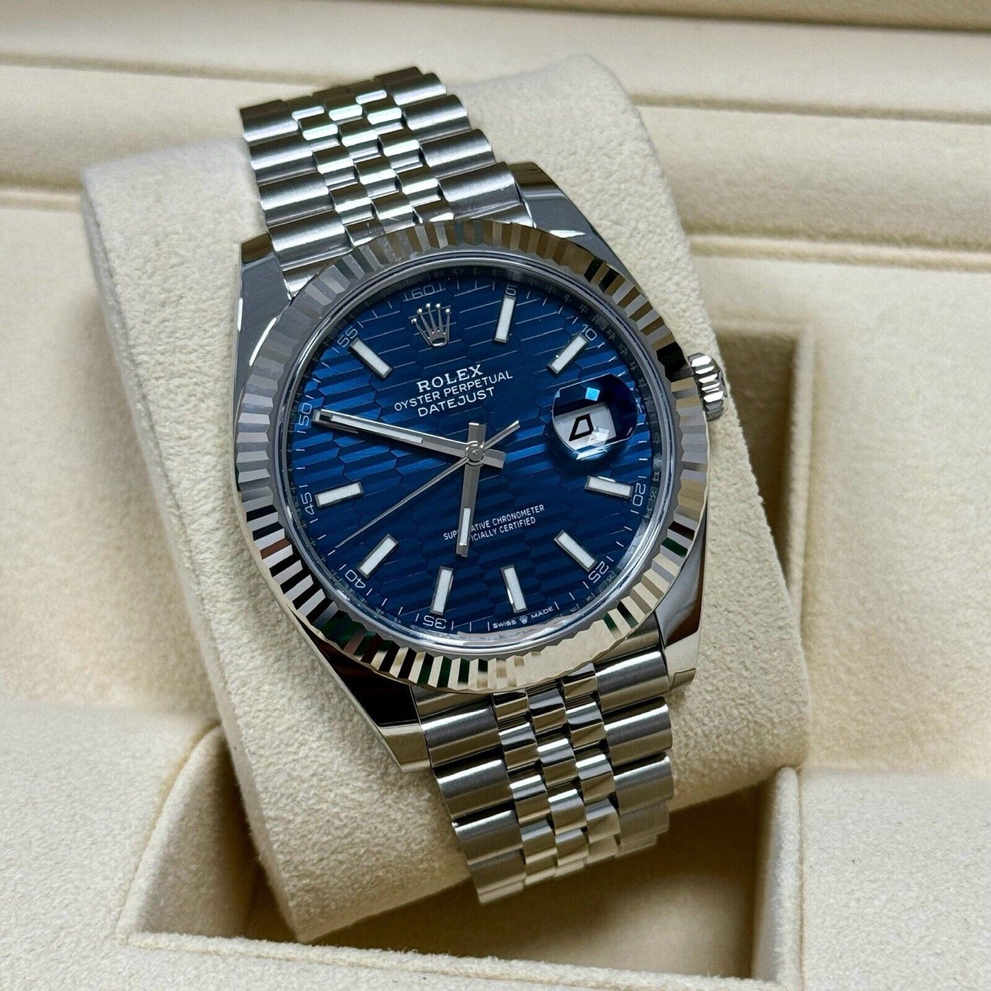 Rolex Datejust 41 126334 Rare Blue Motif Dial. Jubilee. 2024 Brand New Full Set