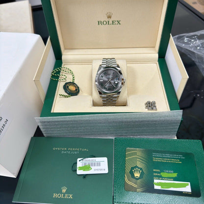 Rolex Datejust 41 Wimbledon 126300 Smooth Bezel. 2024 Brand New Full Set Unworn