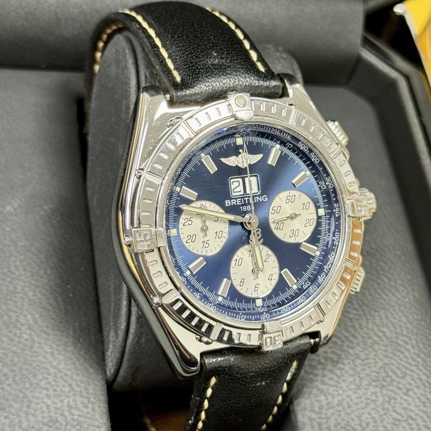 Breitling Crosswind Special A44355 44mm Blue Dial. 2006 Box & Papers