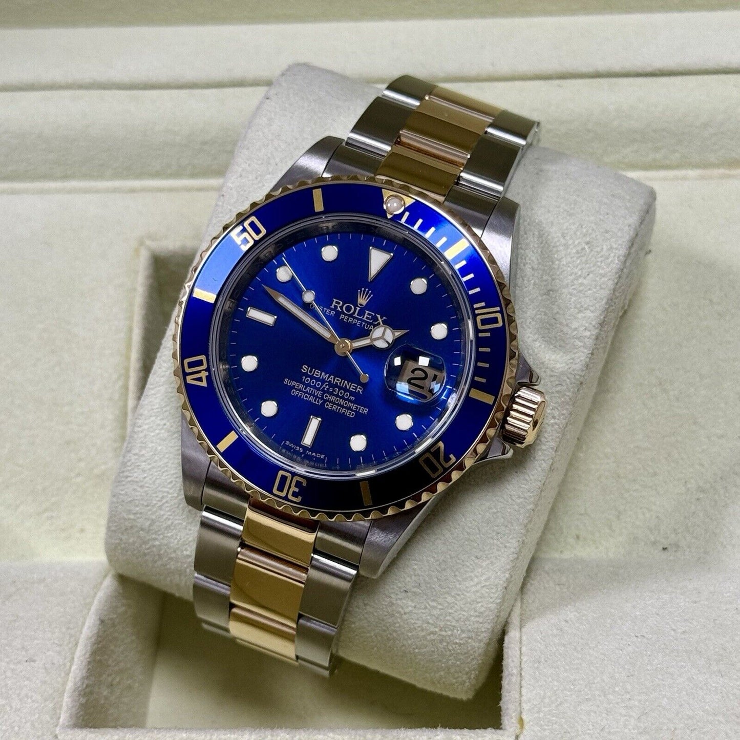 Rolex Submariner 16613LB Men's Watch Bluesy. 2008 Box + Papers, Immaculate