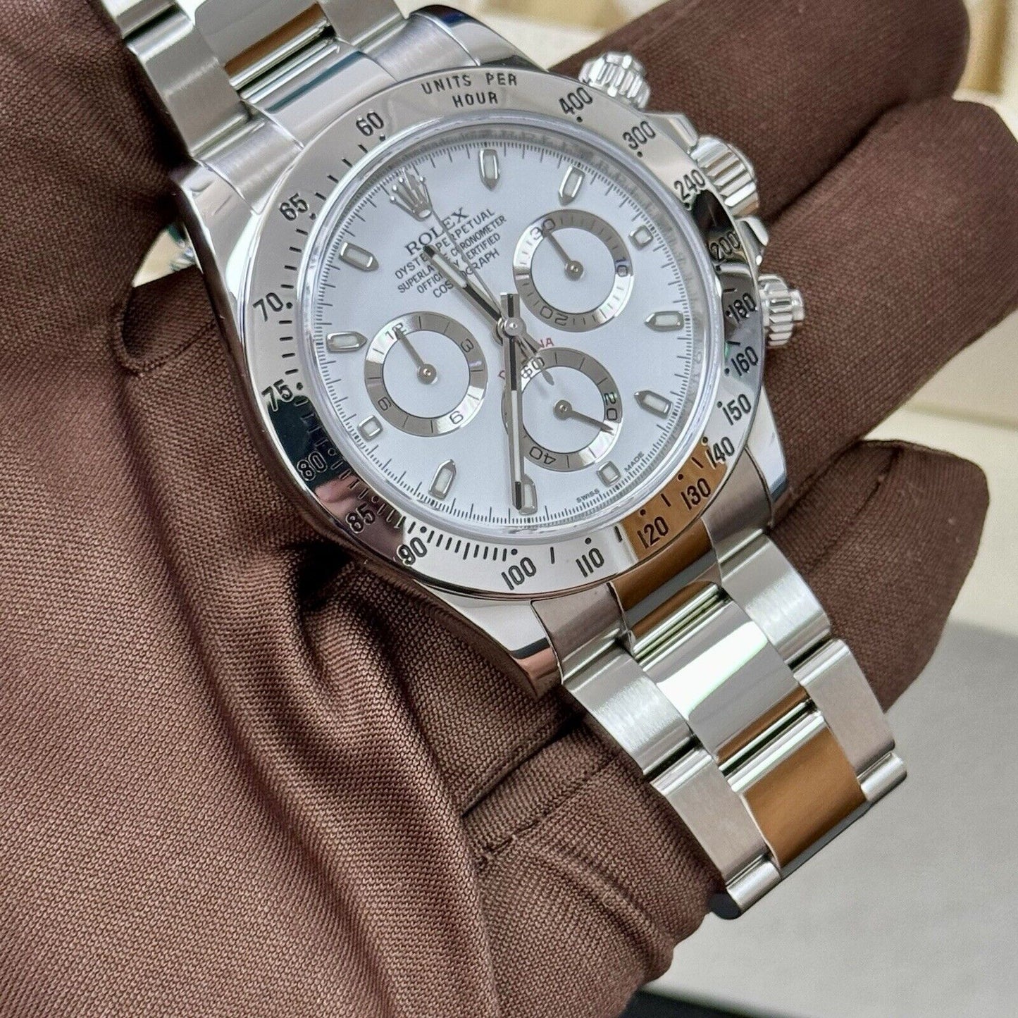 Rolex Cosmograph Daytona 116520 APH White Pre Ceramic. 2014 Full Set Immaculate