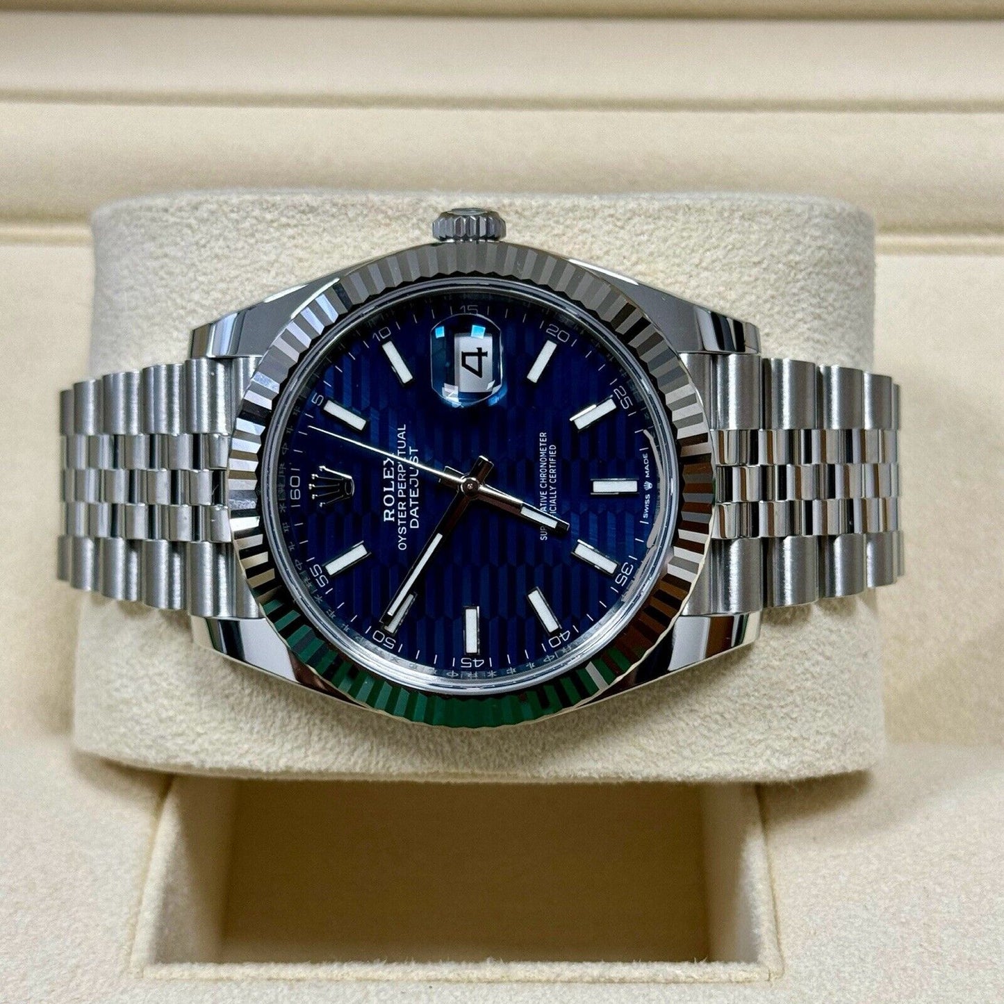 Rolex Datejust 41 126334 Rare Blue Motif Dial. Jubilee. 2024 Brand New Full Set