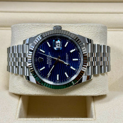 Rolex Datejust 41 126334 Rare Blue Motif Dial. Jubilee. 2024 Brand New Full Set