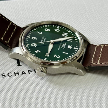 IWC Pilots Watch MK XX IW328205 Green Dial. 2024 Brand New Full Set. RRP £5050