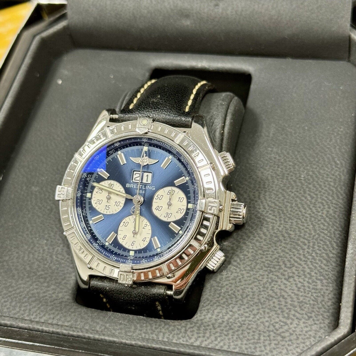 Breitling Crosswind Special A44355 44mm Blue Dial. 2006 Box & Papers