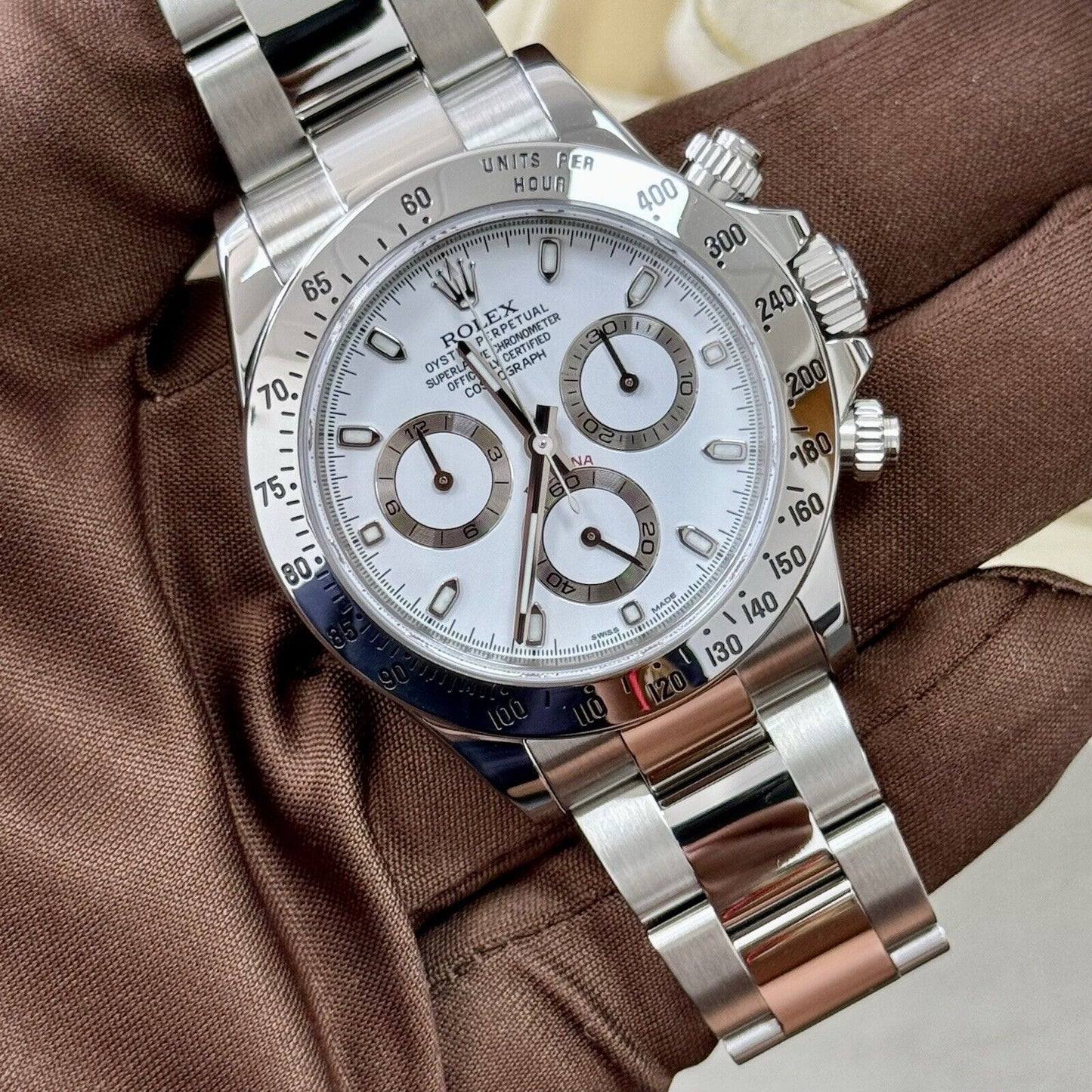 Rolex Cosmograph Daytona 116520 APH White Pre Ceramic. 2014 Full Set Immaculate