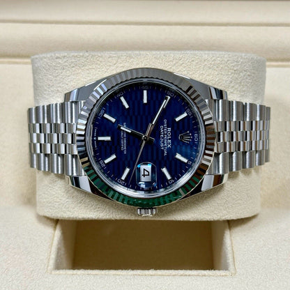 Rolex Datejust 41 126334 Rare Blue Motif Dial. Jubilee. 2024 Brand New Full Set