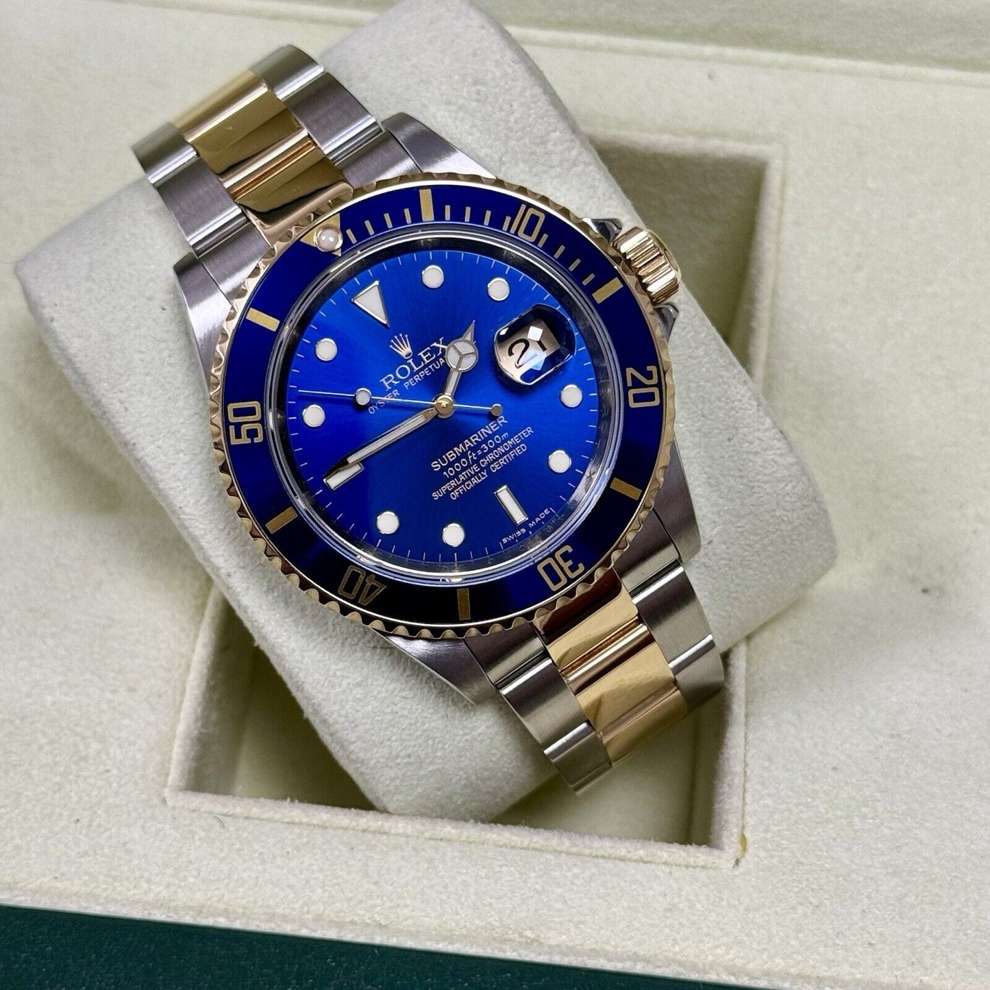 Rolex Submariner 16613LB Men's Watch Bluesy. 2008 Box + Papers, Immaculate