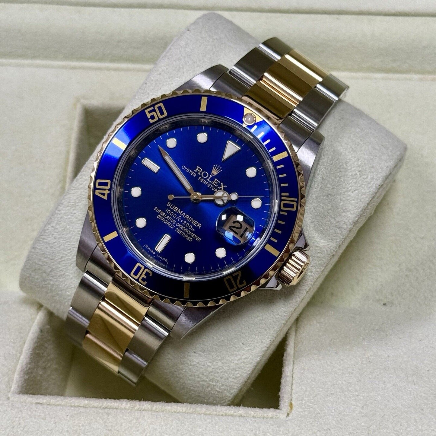 Rolex Submariner 16613LB Men's Watch Bluesy. 2008 Box + Papers, Immaculate