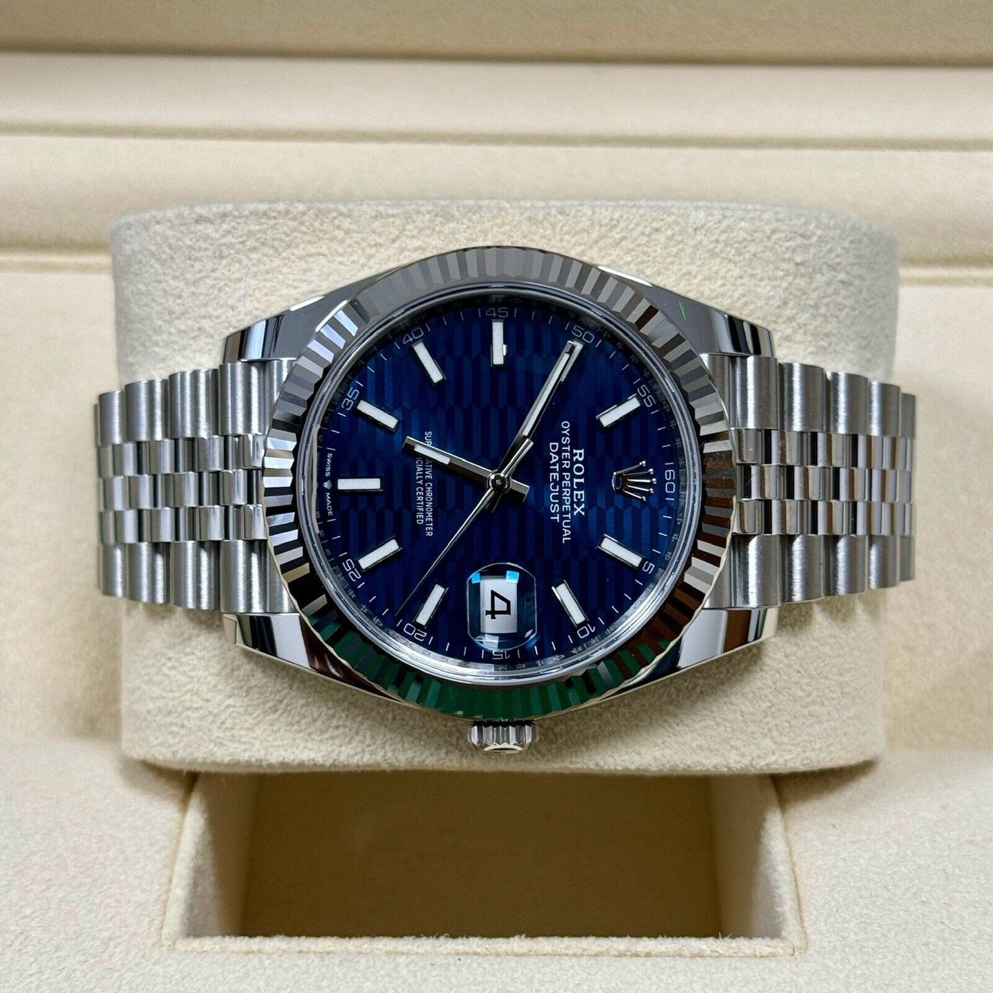 Rolex Datejust 41 126334 Rare Blue Motif Dial. Jubilee. 2024 Brand New Full Set