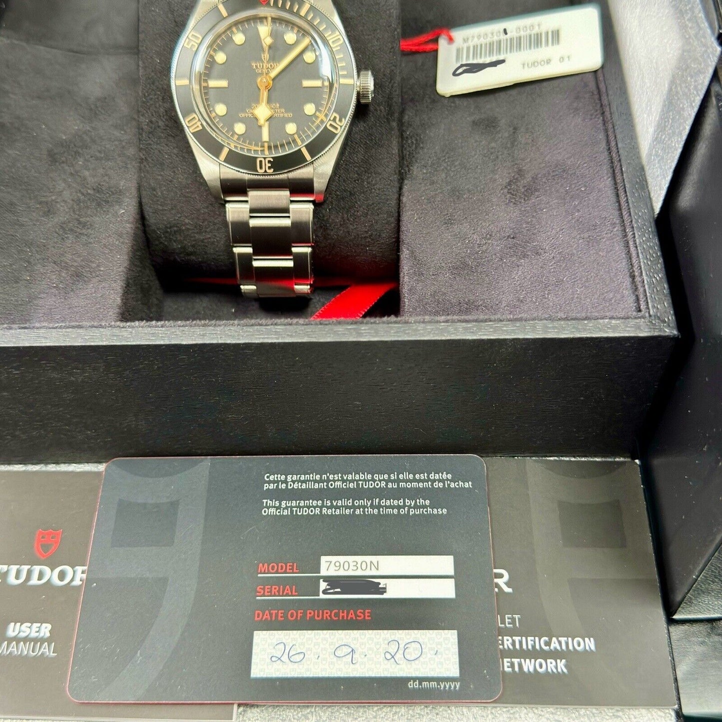 Tudor Men's Black Bay 58 39mm 79030N Black Bezel. 2020 Full Stickers. RRP £3,450