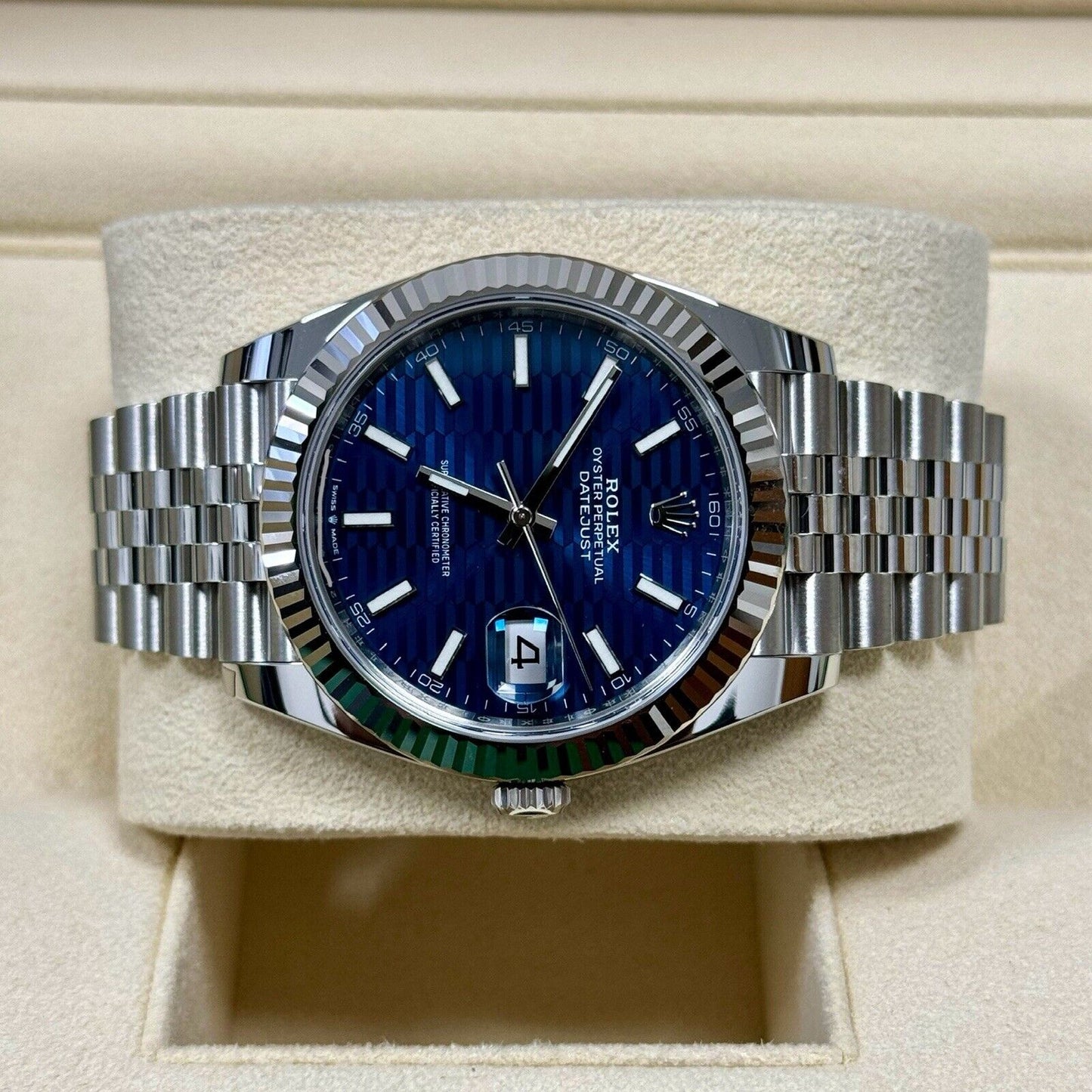 Rolex Datejust 41 126334 Rare Blue Motif Dial. Jubilee. 2024 Brand New Full Set