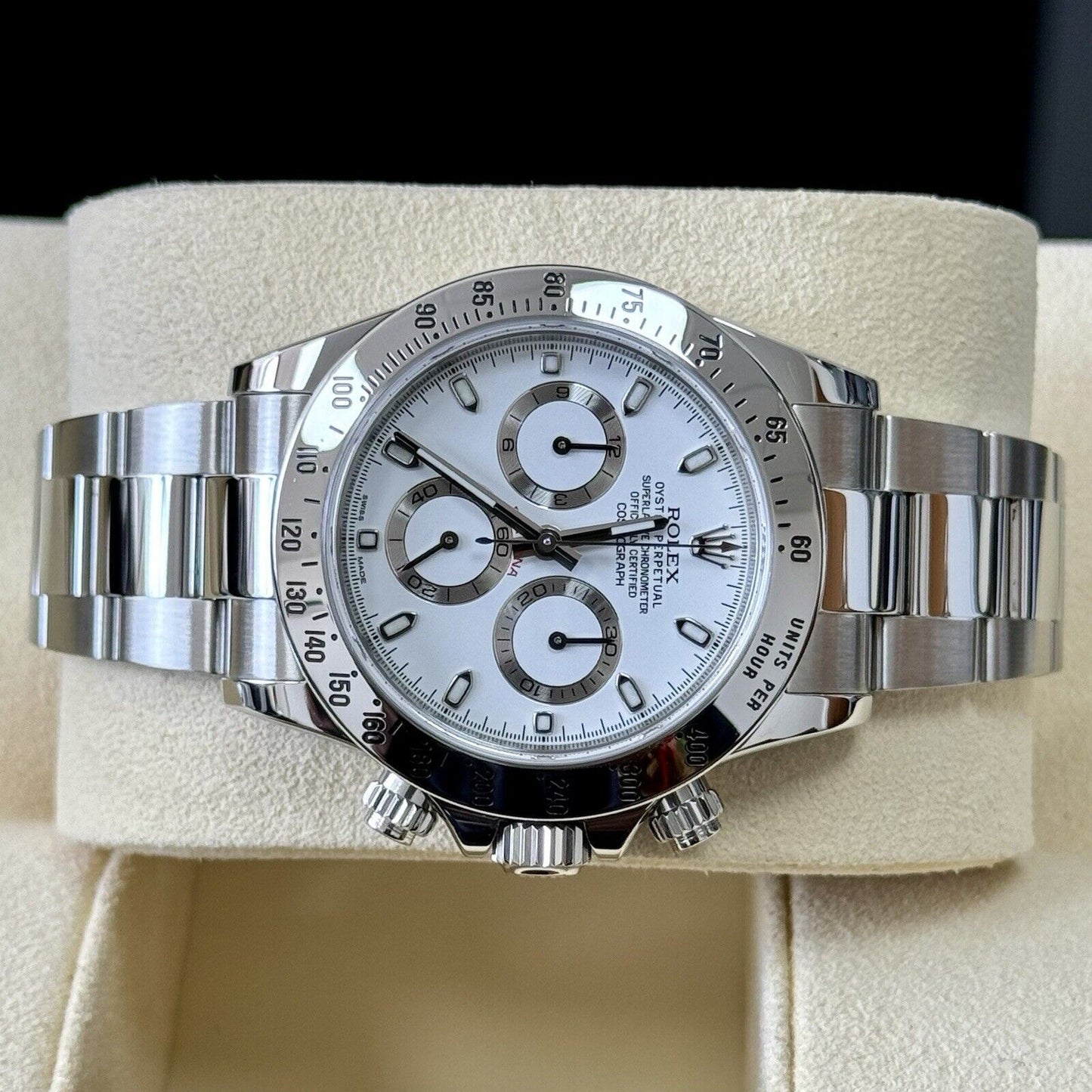 Rolex Cosmograph Daytona 116520 APH White Pre Ceramic. 2014 Full Set Immaculate