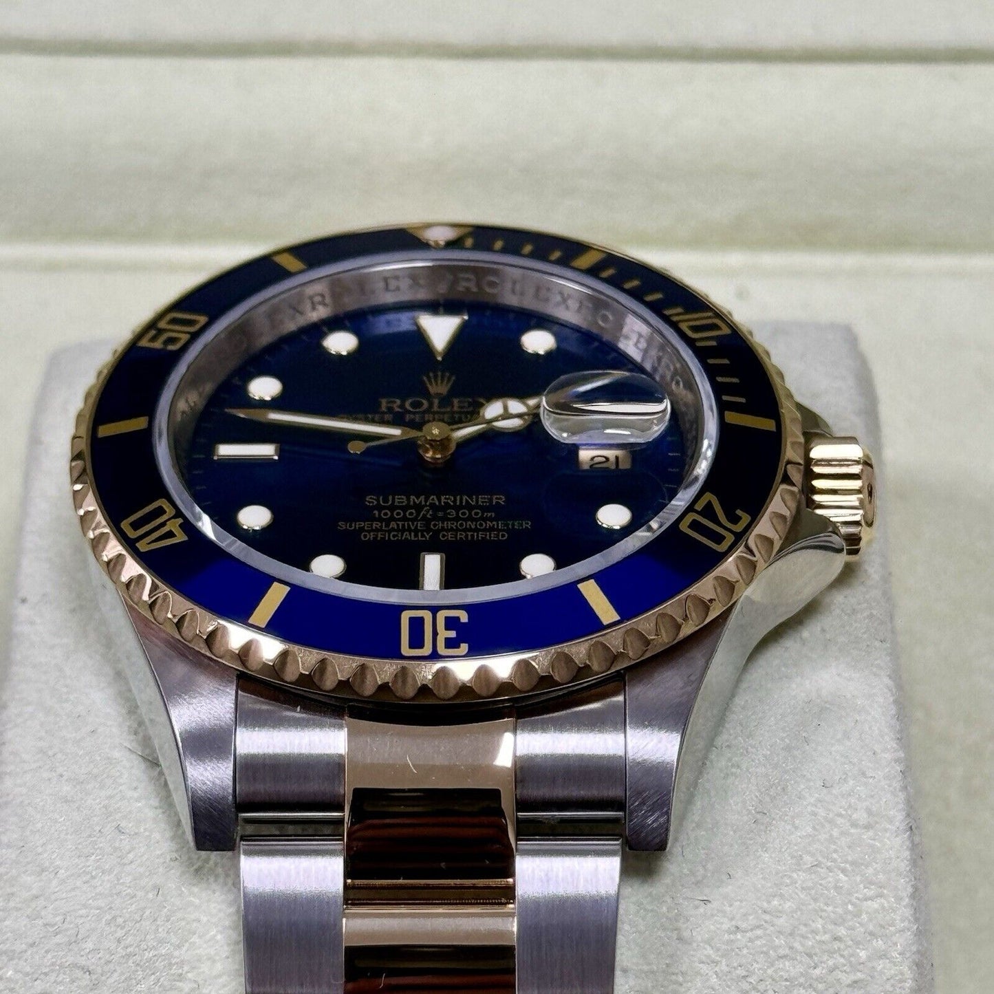 Rolex Submariner 16613LB Men's Watch Bluesy. 2008 Box + Papers, Immaculate