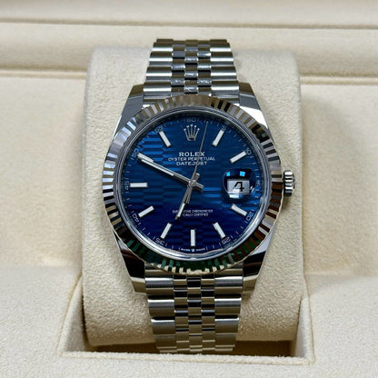 Rolex Datejust 41 126334 Rare Blue Motif Dial. Jubilee. 2024 Brand New Full Set