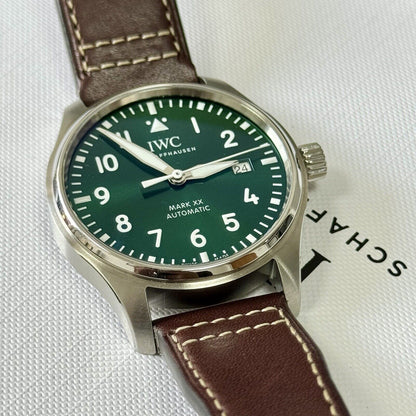 IWC Pilots Watch MK XX IW328205 Green Dial. 2024 Brand New Full Set. RRP £5050