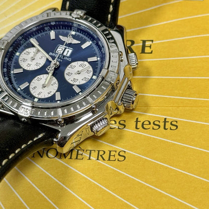 Breitling Crosswind Special A44355 44mm Blue Dial. 2006 Box & Papers