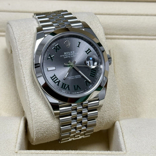 Rolex Datejust 41 Wimbledon 126300 Smooth Bezel. 2024 Brand New Full Set Unworn