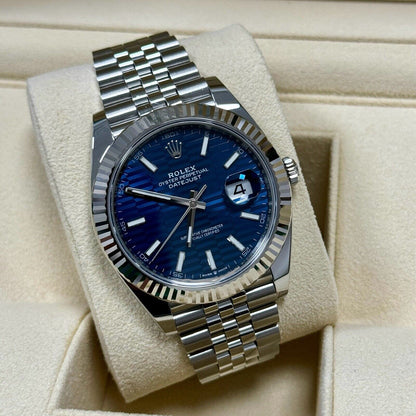 Rolex Datejust 41 126334 Rare Blue Motif Dial. Jubilee. 2024 Brand New Full Set