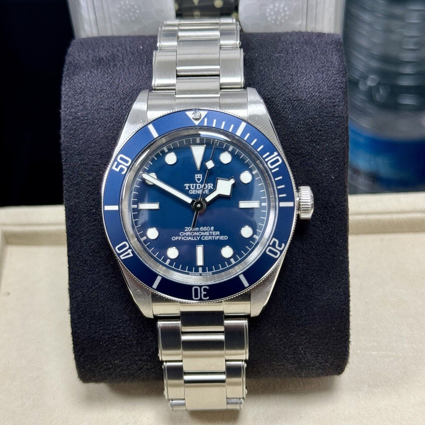 Tudor Men's Black Bay 58 39mm 79030B Blue Bezel. 2020 Full Stickers. RRP £3,450